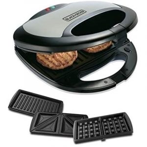 Black & Decker - 3 In 1 Sandwich Grill And Waffle Maker