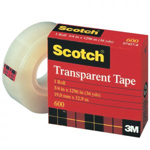 Scotch Tape 600 1/2 X 36 Yds
