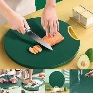 Platic Cutting Board Green Round