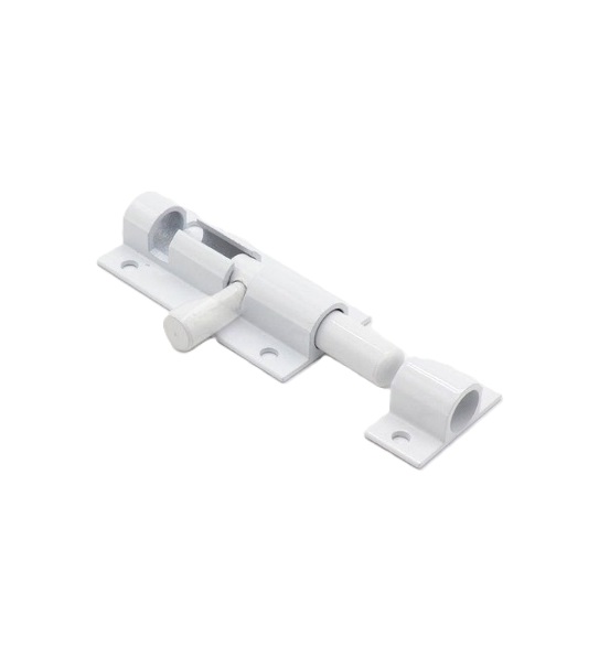 Aluminium 2Inch Tower Bolt White