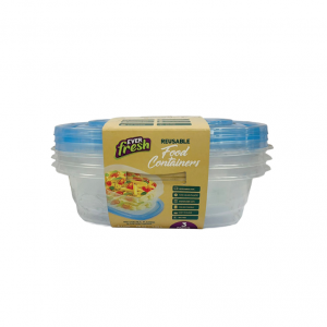 3Pcs Rectangle Canister 1.45L