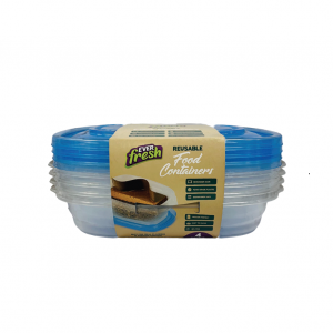 4Pcs Rectangle Canister 1.0L