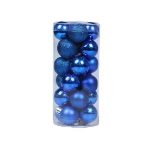 Christmas Tree Decor - Dark Blue, Christmas Ball, Diameter:60Mm, 24Pcs Per Set - Bl004